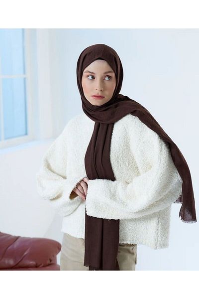 Modakaşmir Dark Bronze Neo Cotton Shawl
