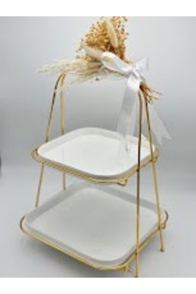 Mirabella Gift Dekoratif Gold Renk Süslemeli 2 Katlı Söz Nişan Çikolatası Ve ...