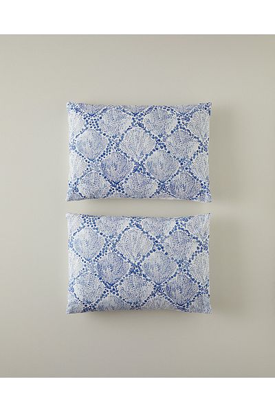 English Home Coastal Treasures - Blue Set of 2 Pillowcases