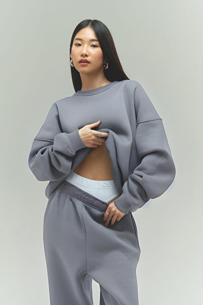 BayBayan Γυναικείο σετ φόρμας 3 νημάτων κανονικής αναδιπλούμενης με ελαστικά ...