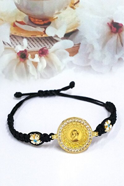 aytekgold ipli yoncalı çeyrekli bileklik