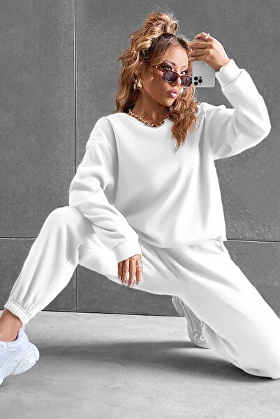 BayBayan Γυναικείο σετ φόρμας με 3 κλωστές με ελαστικό λαιμόκοψη