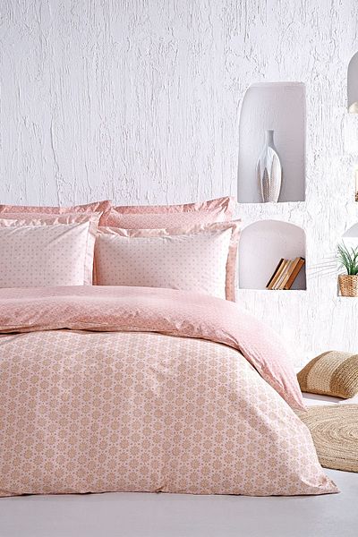 Puffy Naomi Ranforce Duvet Cover Set - Double, Powder