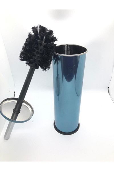 esmınahome Set de perii pentru baie Smart WC, cromat inoxidabil, gelatină, negru, 38 cm