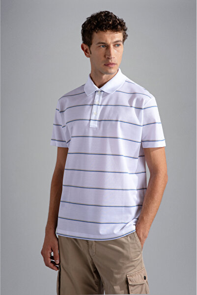 PAUL&SHARK MEN'S KNITTED POLOSHIRT C.WCOTTON