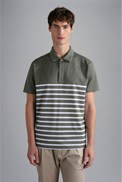 PAUL&SHARK MEN'S KNITTED POLOSHIRT C.WCOTTON