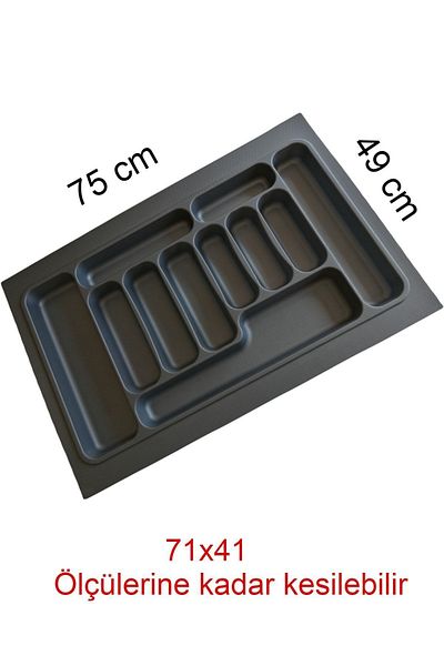 Tempo Γκρι Organizer Μαχαιροπήρουνα - Συρτάρι T-2275 / 75x49 cm