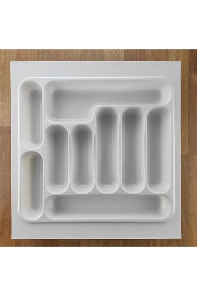 DEMAX Тава за прибори за хранене Lux White с чекмедже 47/49 може да се отреже до размер 42/40, рязането е безплатно