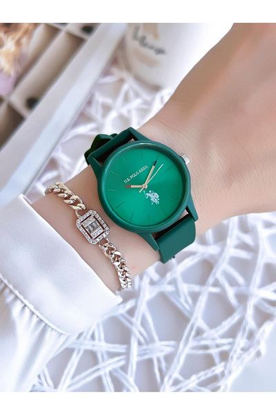 U.S. Polo Assn. U.S. POLO ASSN 3 Atm Water Resistant Silicone Cord Sports Women's Wristwatch - USPA.2089.B06