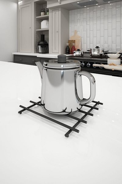 Alper Banyo Luxury Design Stainless Square Black Trivet
