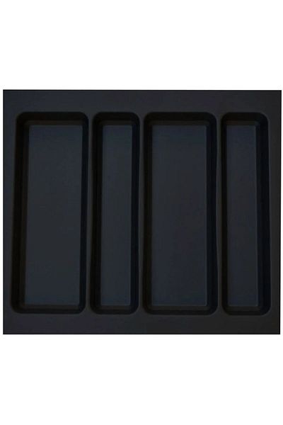 GörSeç 47x49 см Черно чекмедже - Поставка и органайзер за прибори, 45x40 см E Cut