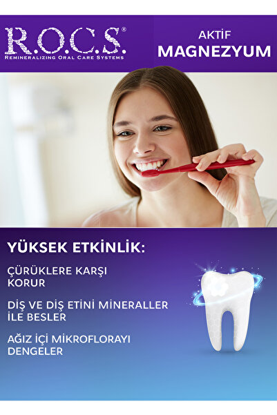 R.O.C.S. Aktif Magnezyum - Diş Minesi Besleyici Günlük Diş Macunu 94g