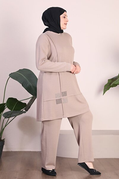 Ferace Women's Plus Size Hijab Clothing Seasonal Combed Cotton Suit