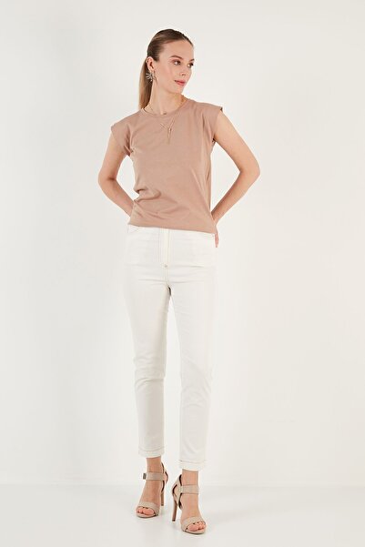 Lela 100% Cotton Crew Neck Sleeveless T Shirt T Shirt 5864019