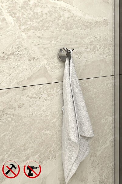 Alper Banyo Paslanmaz Bornoz Ve Ikili Havlu Askılık Seti Vidalı Montajlı Daya...