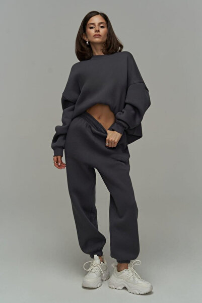 BayBayan Γυναικείο σετ φόρμας 3 νημάτων άνετη εσωτερική βαμβακερή φόρμα Jogge...