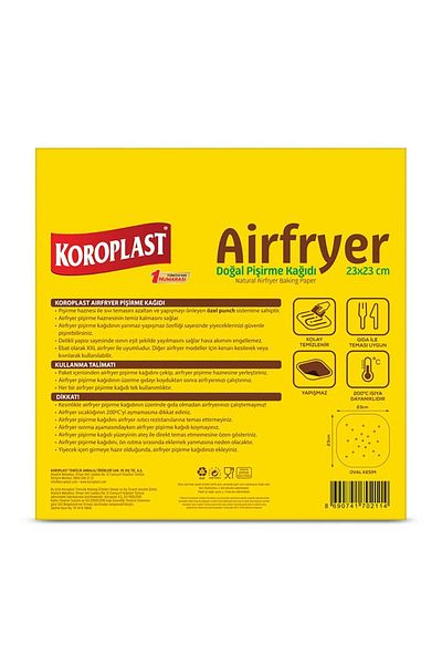 Koroplast Airfryer Natural Baking Paper (Compatible with XXL)