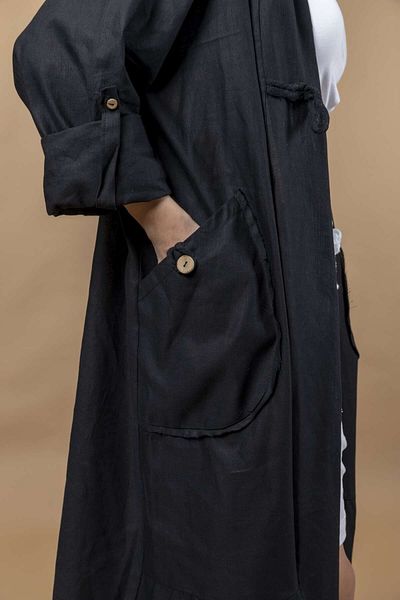 SARE ERKMEN Black Large Size Kimono