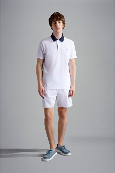 PAUL&SHARK MEN'S KNITTED POLOSHIRT C.WCOTTON