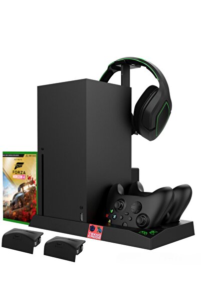 beboncool PG XBOX SERİES X 1400mAh Pil x2 Kulaklık Askısı Joystick Şarj Soğut...