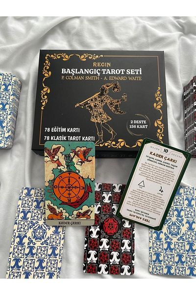 REGIN Beginner Tarot Book and Beginner Tarot Set - 78 Training Cards + 78 Classic Tarot Cards