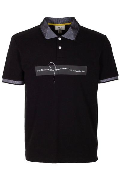 NCS Polo Neck T-Shirt 100% Cotton Slim Fit Jacquard Printed T-Shirt Jeans 1280