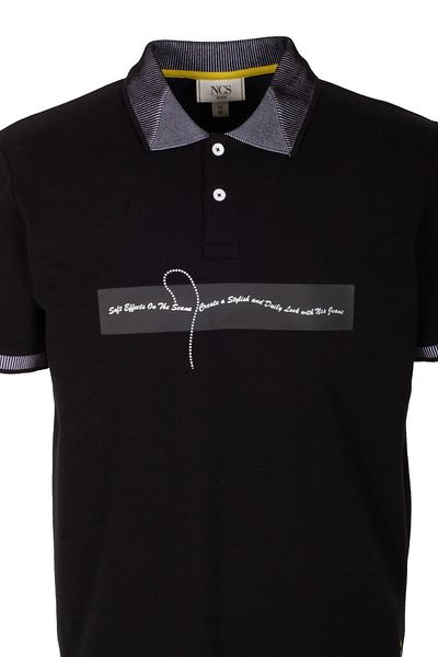 NCS Polo Neck T-Shirt 100% Cotton Slim Fit Jacquard Printed T-Shirt Jeans 1280