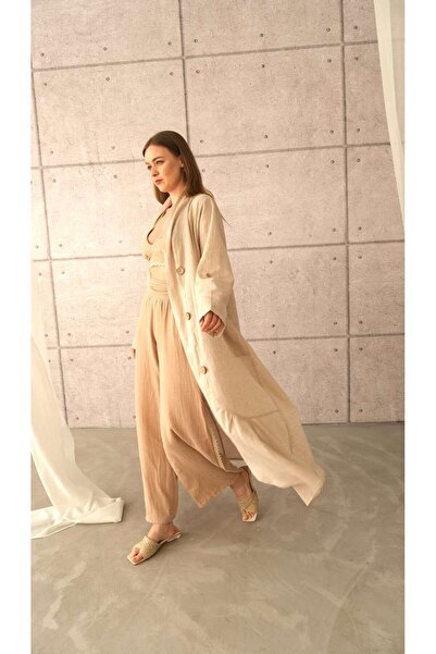 SARE ERKMEN Beige Kimono & Kaftan