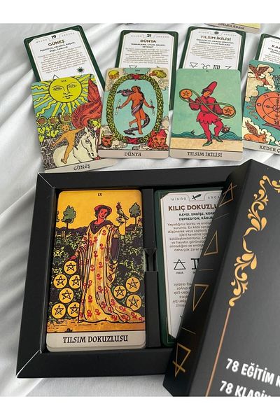 REGIN Beginner Tarot Book and Beginner Tarot Set - 78 Training Cards + 78 Classic Tarot Cards