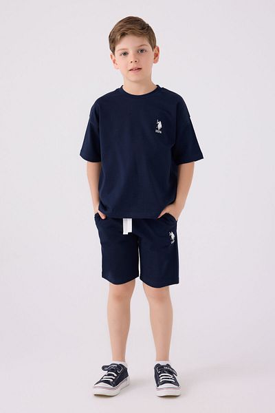 U.S. Polo Assn. Boy's Navy Blue Bermuda Suit