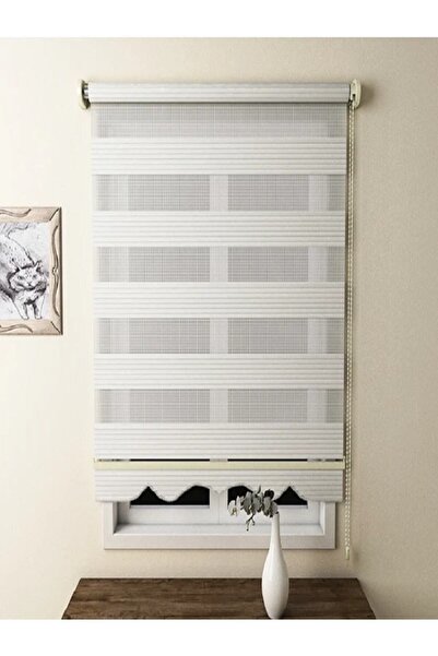 NetworkAvm Ekru Pliseli Zebra Perde Hızlı Kargo !!!