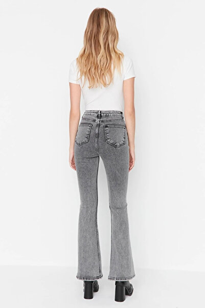TRENDNATUREL Zoe Liana Smoked Flare Jeans High Waist Flare Jeans Comfortable (Εξαιρετικά Άνετα) Drv