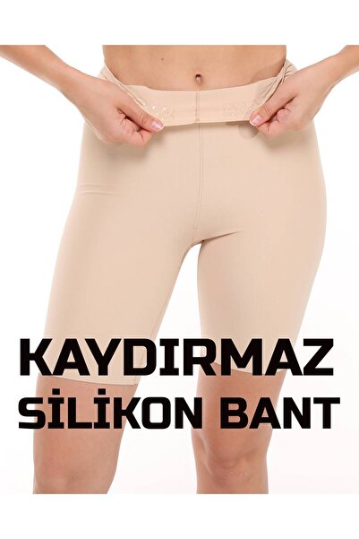 SLIM TIME SHAPER Korselines Kaydırmaz Silikon Bantlı Lazer Kesim Inceltici Etkili Paçalı Hayalet Korse