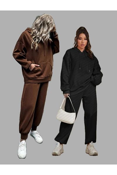 DAXİS Sportwear Company Γυναικείο Σετ Φόρμας - Σετ 2 τεμαχίων με κουκούλα Sweat Jogger