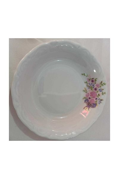 Porland Bouquet 13 cm Pit Plate Set of 6 Breakfast and Snack Bowl