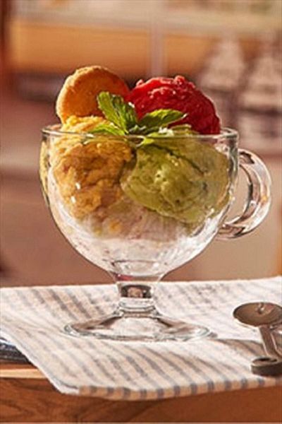 Paşabahçe وعاء آيس كريم فاريو بمقبض، طقم من 4 قطع