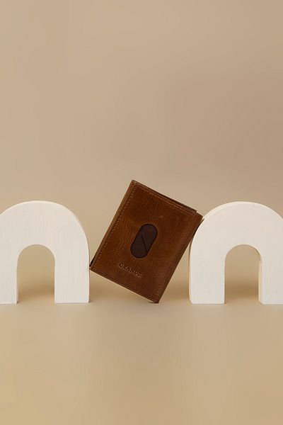 Grande Θήκη για κάρτες 724 Model Crazy Brown Color από γνήσιο δέρμα