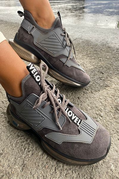 İnan Ayakkabı Γυναικεία Sneakers - Γκρι, Σόλα 4 εκ