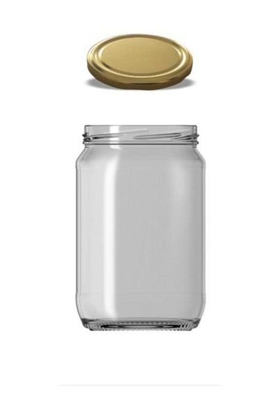 Paşabahçe Glass Jar with Gold Lid 720 Cc 10 Pieces Storage