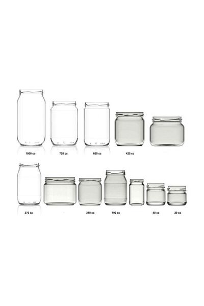 Paşabahçe Glass Jar with Gold Lid 720 Cc 10 Pieces Storage