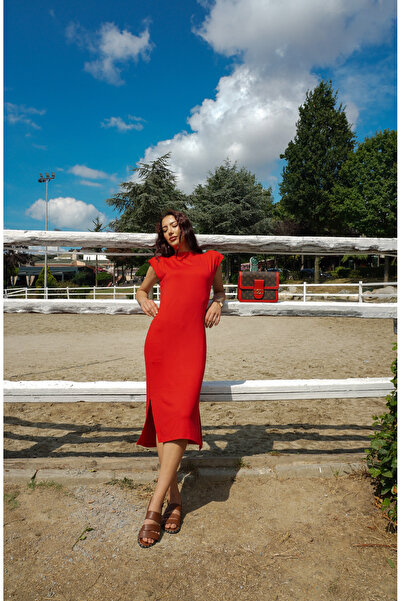 OKSHEN Women's Padded Long Slit Dress