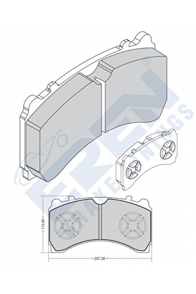 MERCEDES  AXOR DİSK FREN BALATASI Y.M ARKA (MAVİ)(29244 - D-009)