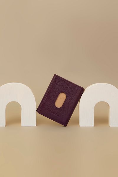 Grande 724 Genuine Leather Card Holder Arsel Plum