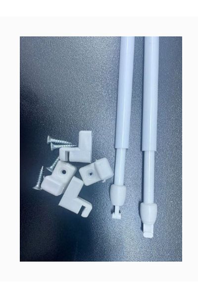 MGEStore 30 -50 Cm Tija de frecare reglabila 2 buc. teava aluminiu pentru perdele 4 buc. antet
