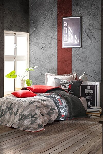 Cotton Box Ctn 026051 Νεανικό Δωμάτιο Μονό Πλήρες Σετ Ροκ Κόκκινο