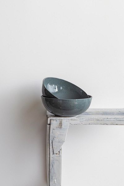 Kütahya Porselen Blaues Soho 2-teiliges 17-cm-Schüsselset