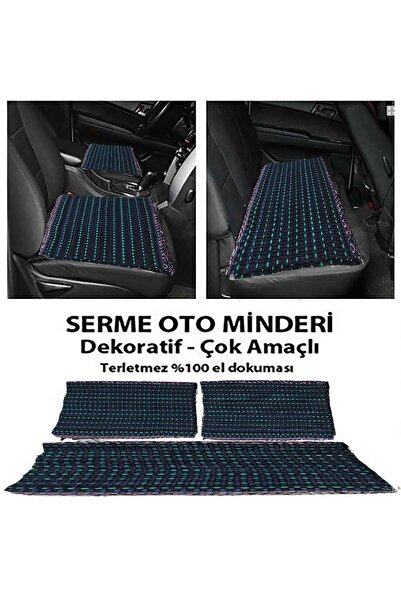 Z Tech Serme Oto Koltuk Kılıfı Minderi Kilim Dokuma Kaliteli 3 Parça