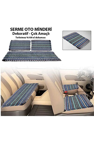Z Tech Serme Oto Koltuk Kılıfı Minderi Kilim Dokuma Kaliteli 3 Parça