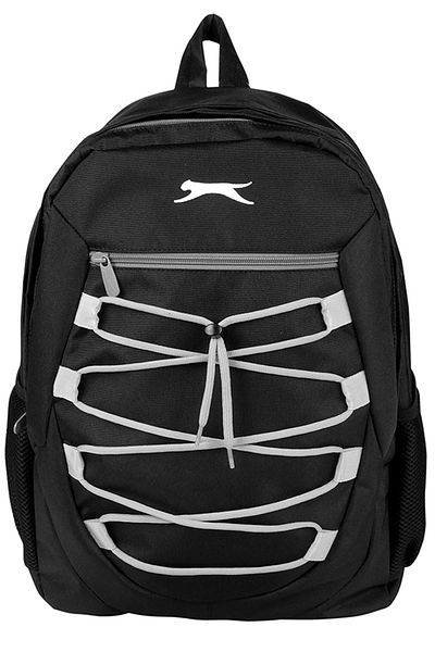 Slazenger Αδειτωμένο μαύρο σακίδιο πλάτης με κορδόνια - 24019