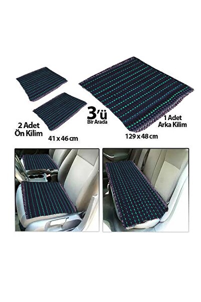 Z Tech Serme Oto Koltuk Kılıfı Minderi Kilim Dokuma Kaliteli 3 Parça